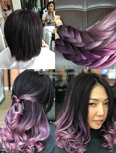 Premium Purple Hair Extensions with Senpom Hair Salon