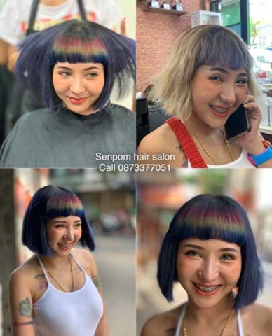Rainbow Oil Hair Color in Bangkok